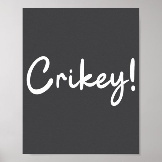 Crikey Christmas Santa Hat Matching Christmas Fami ポスター (正面)