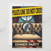 Crime murder mystery whodunit dinner party adults 招待状 (正面)