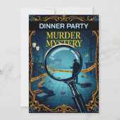 Crime scene adult murder mystery dinner party 招待状 (正面)