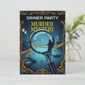 Crime scene adult murder mystery dinner party 招待状 (スタンド正面)