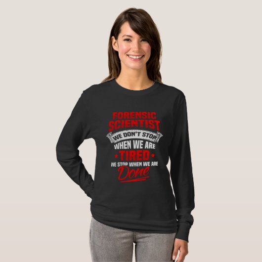 Crime Scene Forensic Science & Forensic Scientist Tシャツ (正面フル)