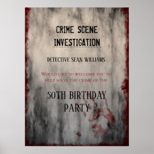 Crime Scene Investigation Birthday Welcome ポスター