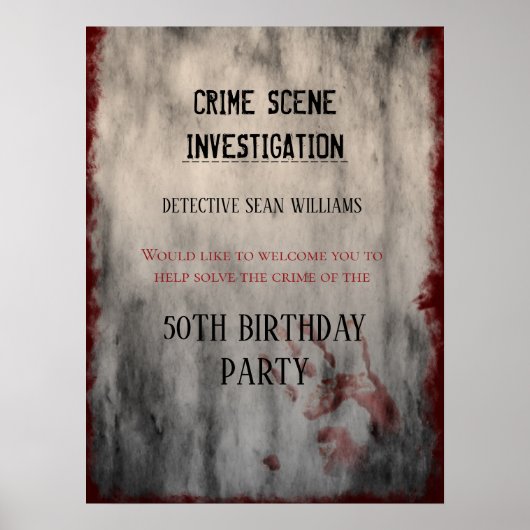 Crime Scene Investigation Birthday Welcome ポスター (正面)