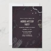 Crime Scene Murder Mystery Birthday Party 招待状 (正面)