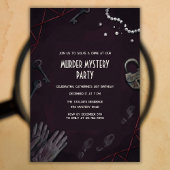 Crime Scene Murder Mystery Birthday Party 招待状