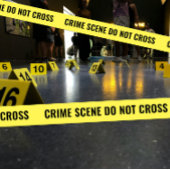 CRIME SCENE police tape crime DO NOT CROSS    サテンリボン