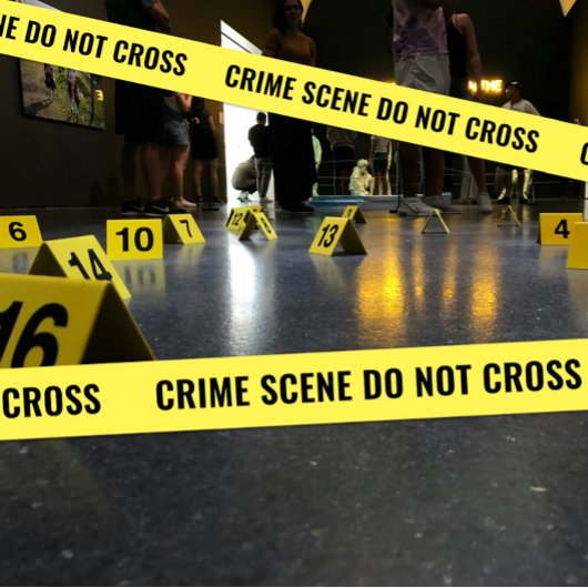 CRIME SCENE police tape crime DO NOT CROSS    サテンリボン