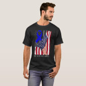 Crime Victims Rights Awareness American Flag Blue  Tシャツ (正面フル)