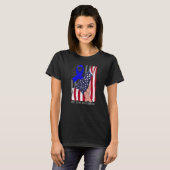 Crime Victims Rights Awareness American Flag Blue Tシャツ (正面フル)