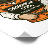 Criminally Cool Pug – Funny Mugshot Dog Design ポスター (角)