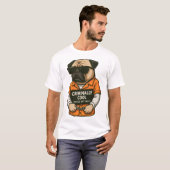 Criminally Cool Pug � Funny Mugshot Dog Design Tシャツ (正面フル)