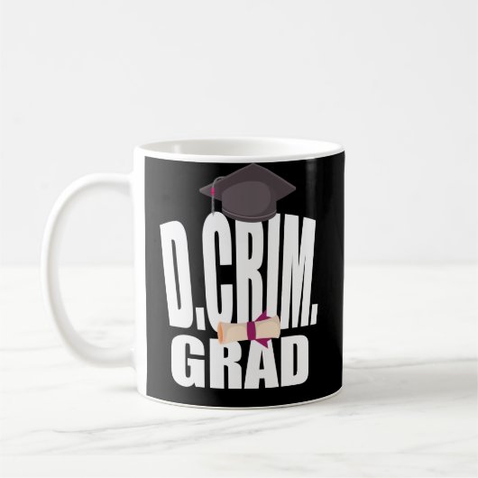 Criminology DCrim Doctorate Graduation PhD博士 コーヒーマグカップ (左)