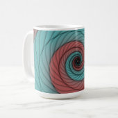 Crimson and Teal Vortex コーヒーマグカップ (正面左)