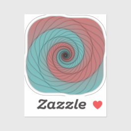 Crimson and Teal Vortex シール