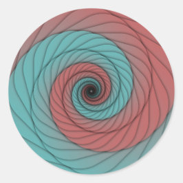 Crimson and Teal Vortex ラウンドシール