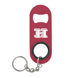Crimson and White Stainless Keychain Bottle Opener キーホルダー栓抜き