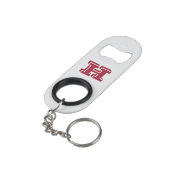 Crimson and White Stainless Keychain Bottle Opener キーホルダー栓抜き (裏面アングル)