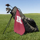 Crimson and White Varsity Letter Golf Towel ゴルフタオル (グリーン)