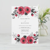 Crimson Artistic Romantic Wedding 招待状 (スタンド正面)