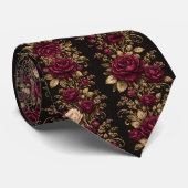 Crimson Baroque Rose Elegance ネクタイ (ロール)