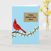 Crimson Bird Mothers Day Wish Card カード (黄色い花)