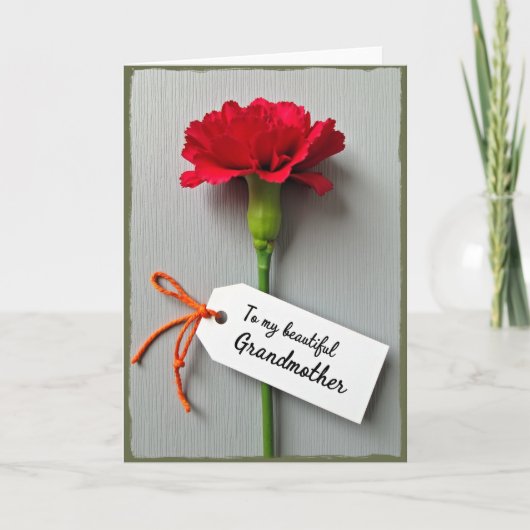 Crimson Bloom Sweet Mothers Day Card カード (正面)