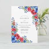 Crimson Blue Artistic Summer Wedding 招待状 (スタンド正面)
