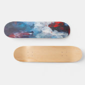 Crimson Blue Vapor Abstract Skateboard スケートボード (横)