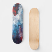 Crimson Blue Vapor Abstract Skateboard スケートボード (正面)