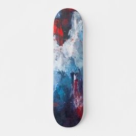 Crimson Blue Vapor Abstract Skateboard スケートボード