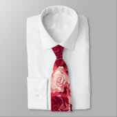 Crimson & Blush Seamless Rose Pattern ネクタイ (タイ)