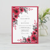 Crimson Bold Winter Wedding 招待状 (スタンド正面)
