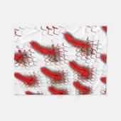 Crimson Brushwave Fleece Blanket フリースブランケット (正面(横))