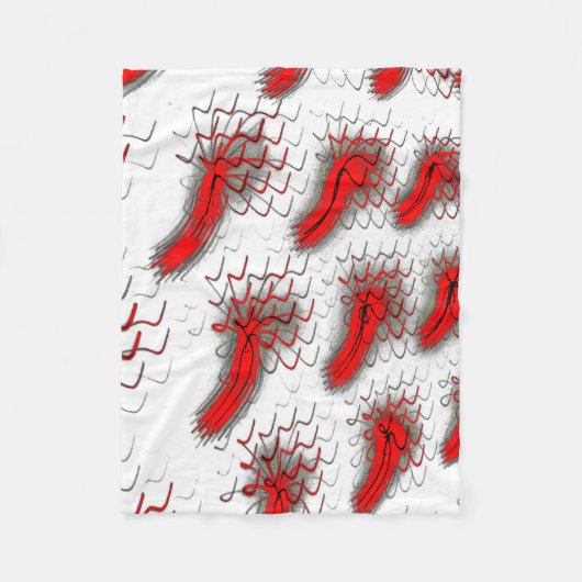 Crimson Brushwave Fleece Blanket フリースブランケット (正面)
