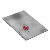 	Crimson Butterfly Bloom Spiral notebook  ノートブック (右側)