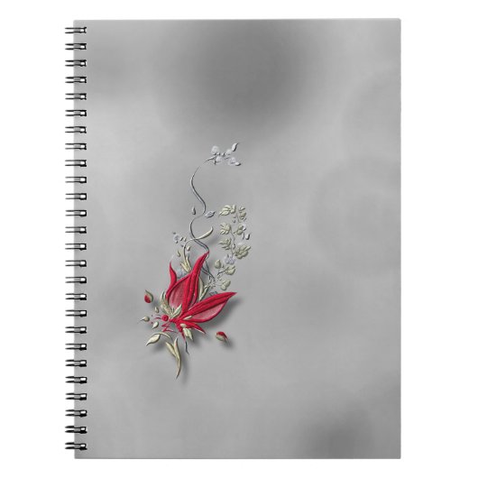 	Crimson Butterfly Bloom Spiral notebook  ノートブック (正面)