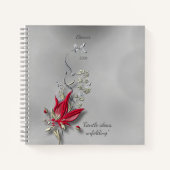 	Crimson Butterfly Bloom spiral notebook  ノートブック (正面)