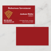 Crimson Calling Card for Any Business 名刺 (正面/裏面)