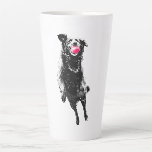 Crimson catch in flight カフェラテマグ (正面)