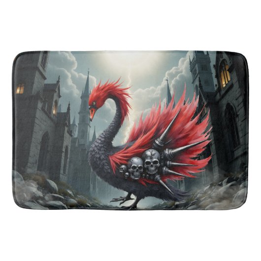 Crimson Cathedral Swan. バスマット (正面)