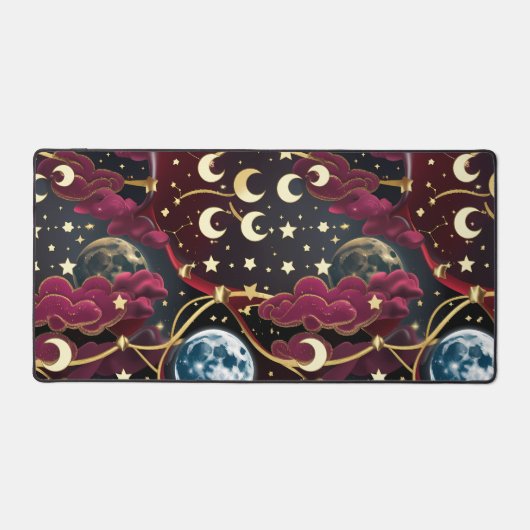 Crimson Celestial Moon for Astrology Lovers デスクマット (正面)