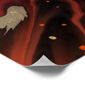 Crimson Core – Fiery Abstract Energy Burst ポスター (角)