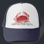 Crimson Crab キャップ<br><div class="desc">Custom text crab hats! Use the customization function to make it as unique as you want.</div>