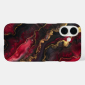 Crimson Dominion – Luxury Red & Black Marble Case-Mate iPhoneケース (裏面 (横))