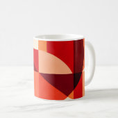 Crimson Ember Geometric Abstract コーヒーマグカップ (正面右)