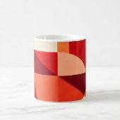 Crimson Ember Geometric Abstract コーヒーマグカップ (中央)