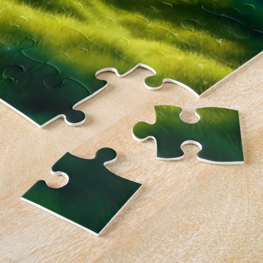 Crimson Ember Resting Dragon at Dawn Fantasy ジグソーパズル (側面)