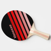 Crimson Fade Angled Striping with Name 卓球ラケット (横)