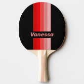 Crimson Fade Pin Striped with Name 卓球ラケット (裏面)