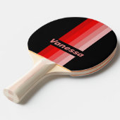 Crimson Fade Pin Striped with Name 卓球ラケット (正面アングル)